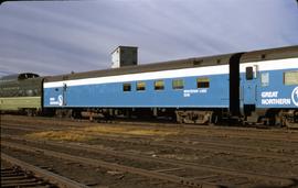 Great Northern Railway Passenger Car 1245 at Ellensburg, Washington in 1971.