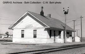 Great Northern Depot at Brady, Montana, 1973