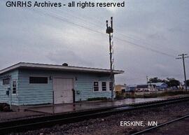 Great Northern Depot at Erskine, Minnesota, undated