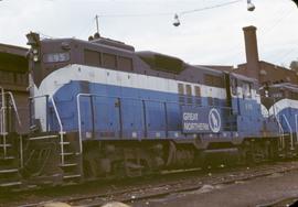 Great Northern Railway 695 at Wenatchee, Washington in 1969.