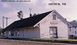 Great Northern Depot at Arthur, North Dakota, undated