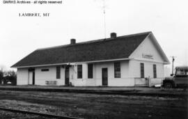 Great Northern Depot at Lambert, Montana, undated