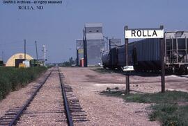 Great Northern Station Sign at Rolla, North Dakota, undated