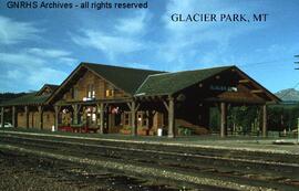 Great Northern Depot at Glacier Park, Montana, undated