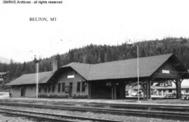 Great Northern Depot at Belton, Montana, undated