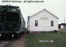 Great Northern Depot at Rothsay, Minnesota, undated