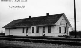 Great Northern Depot at Hannaford, North Dakota, undated