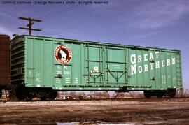 Great Northern Boxcar 38001 at Boulder, Colorado, 1965