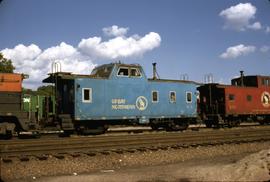 Great Northern Railway Caboose X-4 at Minneapolis, Minnesota.