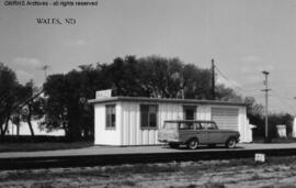 Great Northern Depot at Wales, North Dakota, undated