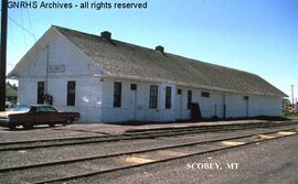 Great Northern Depot at Scobey, Montana, undated