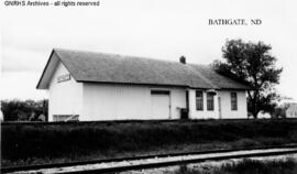 Great Northern Depot at Bathgate, North Dakota, undated