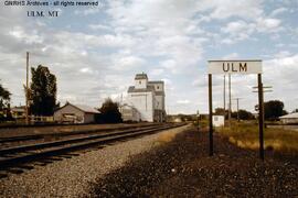 Great Northern Station Sign at Ulm, Montana, undated