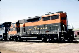 Great Northern Railway 3021 at Whitefish, Montana in 1969.