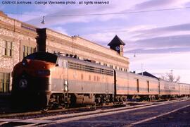 Great Northern Diesel Locomotive 369A at Great Falls, Montana, 1965