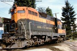 Great Northern Diesel Locomotive 715 at Wenatchee, Washington, 1969