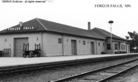 Great Northern Depot at Fergus Falls, Minnesota, undated