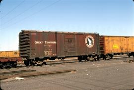 Great Northern Railway Box car 20184, at Pasco, Washington in 1976.