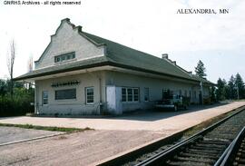 Great Northern Depot at Alexandria, Minnesota, undated