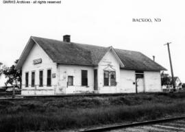 Great Northern Depot at Backoo, North Dakota, undated