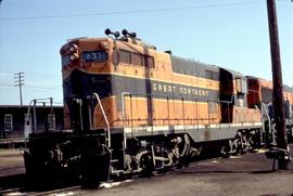 Great Northern Railway 633 at Willmar, Minnesota in 1969.