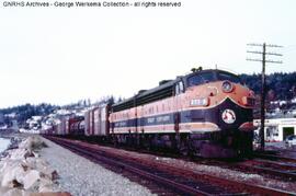 Great Northern Diesel Locomotive 273B at White Rock, British Columbia, 1961