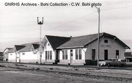 Great Northern Depot at Cut Bank, Montana, 1976