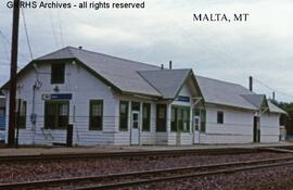 Great Northern Depot at Malta, Montana, undated