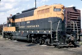 Great Northern Railway 680 at Superior, Wisconsin in 1966.