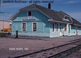 Great Northern Depot at Park River, North Dakota, undated