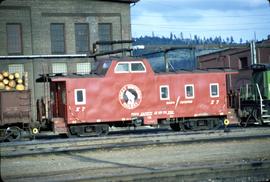 Great Northern Railway Caboose X-7at Spokane Washington in 1971.