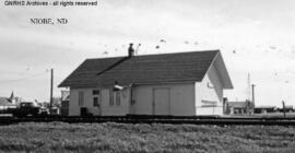 Great Northern Depot at Niobe, North Dakota, undated