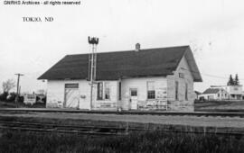 Great Northern Depot at Tokio, North Dakota, undated