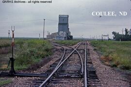 Great Northern Station Sign at Coulee, North Dakota, undated