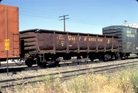 Great Northern Railway Gondola 74815 at Wenatchee, Washington in 1974.