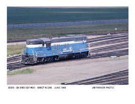 Great Northern Diesel Locomotive Number 551, Minot, North Dakota, 1968