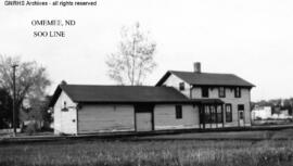 Soo Line Depot at Omemee, North Dakota, undated