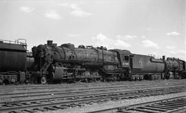 Great Northern Steam Locomotive 3395 at Superior, Wisconsin in 1960.