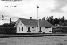 Great Northern Depot at Fortine, Montana, undated