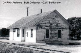 Great Northern Depot at McCanna, North Dakota, 1970