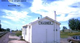 Great Northern Depot at Wagner, Montana, undated