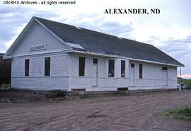 Great Northern Depot at Alexander, North Dakota, undated