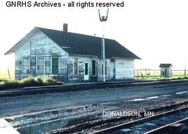 Great Northern Depot at Donaldson, Minnesota, undated