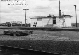 Great Northern Depot at Four Buttes, Montana, undated