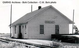 Great Northern Depot at Kincaid, North Dakota, 1970