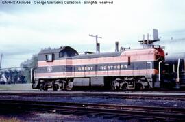 Great Northern Diesel Locomotive 180 at Superior, Wisconsin, 1958