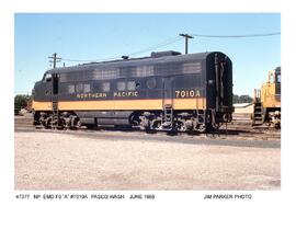 Northern Pacific Diesel Locomotive Number 7010A, Pasco, Washington, 1968