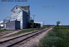 Great Northern Station Sign at Luna, Minnesota, undated