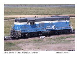 Great Northern Diesel Locomotive Number 551, Minot,North Dakota, 1968