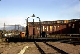 Great Northern Railway Turntable at Whitefish, Montana in 1972.